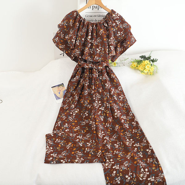 Salopeta lunga de dama cu motive florale