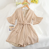 Salopeta de dama stil retro cu maneci scurte