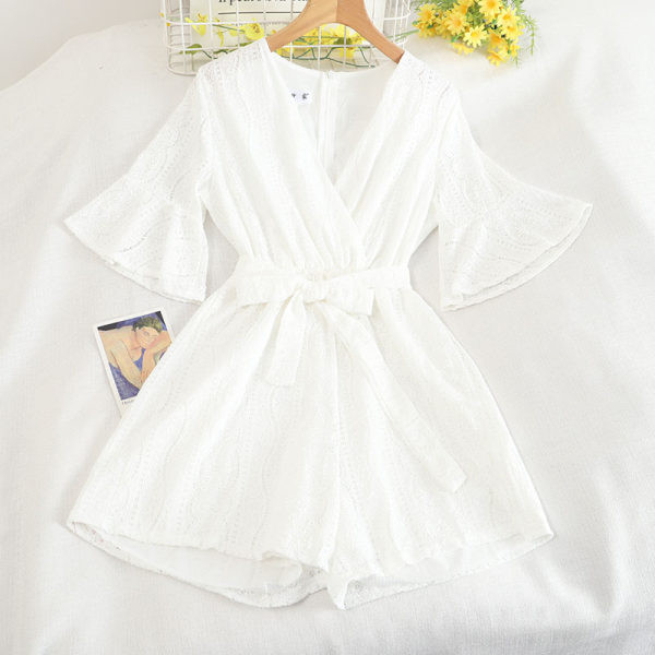 Salopeta de dama stil retro cu maneci scurte