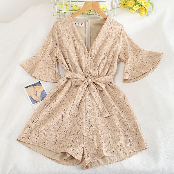 Salopeta de dama stil retro cu maneci scurte