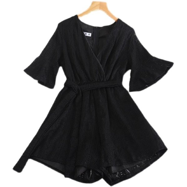 Salopeta de dama stil retro cu maneci scurte