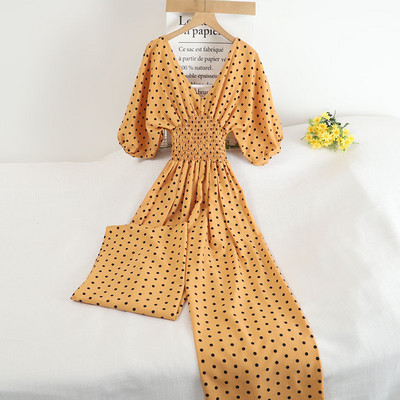 Salopeta de dama cu maneci scurte si cravate