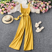 Salopeta lunga de dama cu centura in talie