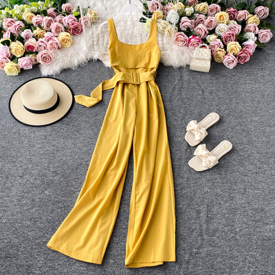 Salopeta lunga de dama cu centura in talie