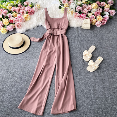 Salopeta lunga de dama cu centura in talie