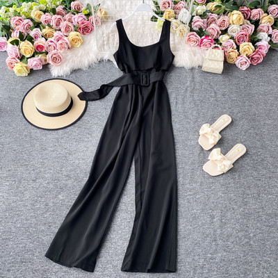 Salopeta lunga de dama cu centura in talie