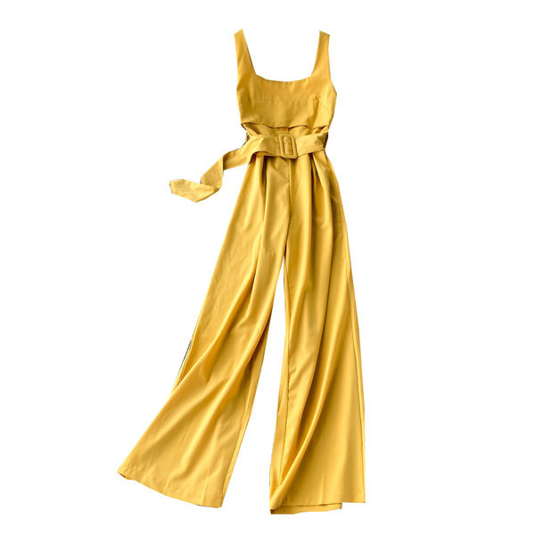 Salopeta lunga de dama cu centura in talie