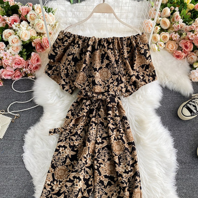 Salopete lungi de dama actuale cu motive florale