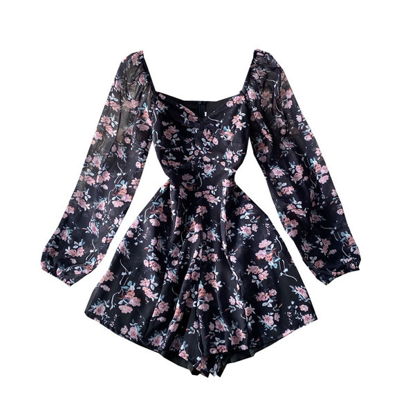 Salopeta de dama eleganta cu motive florale