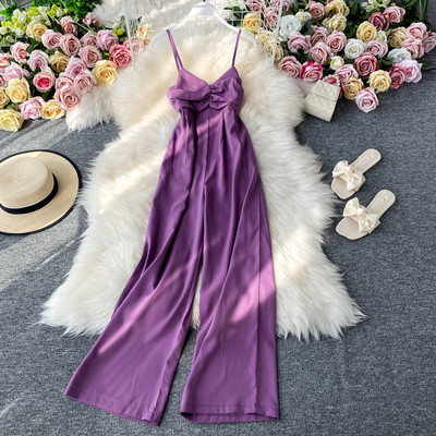 Salopeta lunga de dama cu bretele subtiri