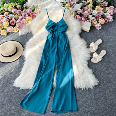 Salopeta lunga de dama cu bretele subtiri