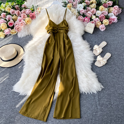 Salopeta lunga de dama cu bretele subtiri