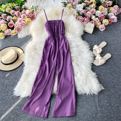 Salopeta lunga de dama cu bretele elastice si subtiri