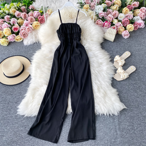 Salopeta lunga de dama cu bretele elastice si subtiri