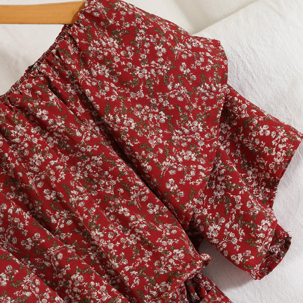 Salopeta dama cu centura si model floral