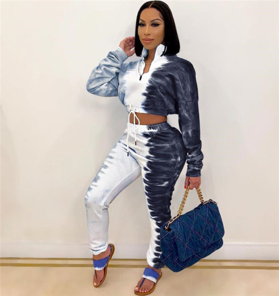 Set modern de bluză și pantaloni de damă cu model