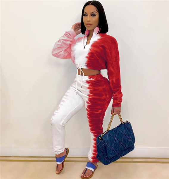 Set modern de bluză și pantaloni de damă cu model