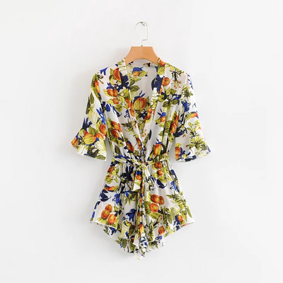 Salopeta scurta de vara cu model floral