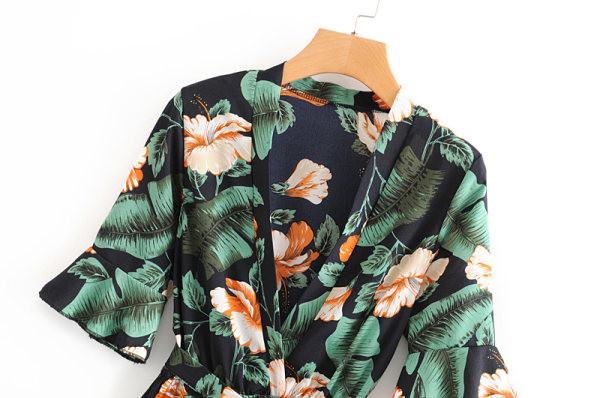 Salopeta scurta de vara cu model floral