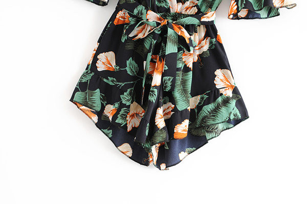 Salopeta scurta de vara cu model floral