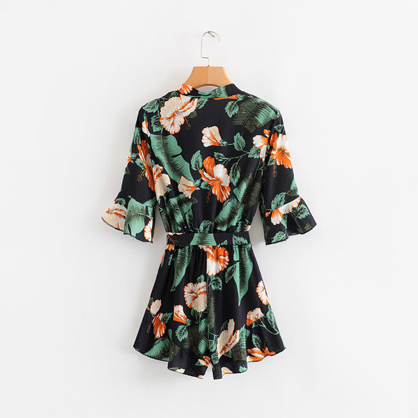 Salopeta scurta de vara cu model floral