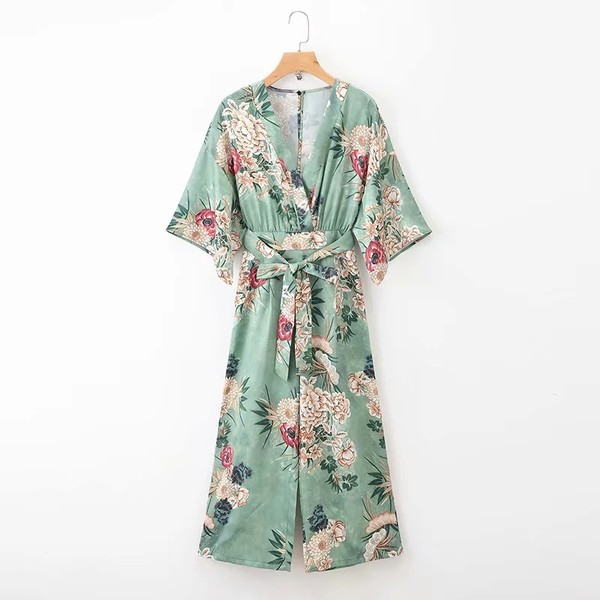 Salopetă lungă de damă modernă cu model cu model