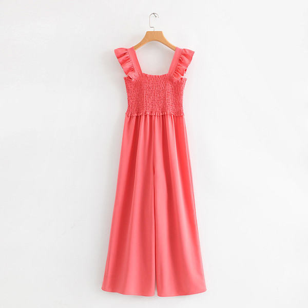 Salopeta de dama cu picioare late si bucle