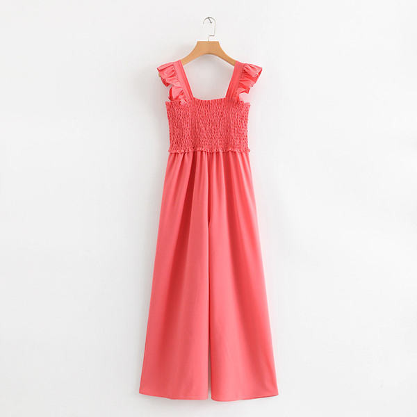 Salopeta de dama cu picioare late si bucle