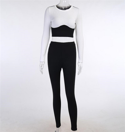 Set de jambiere pentru femei și o bluză scurtă cu mâneci lungi