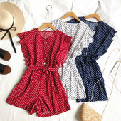 Salopeta de dama cu buline si nasturi