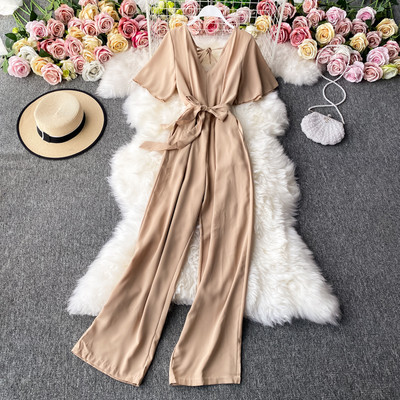 Salopeta dama de primavara cu centura in talie