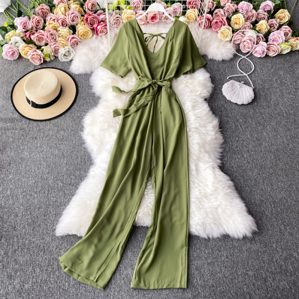 Salopeta dama de primavara cu centura in talie