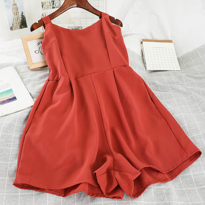 Model nou de salopete scurte de dama cu bretele subtiri in mai multe culori