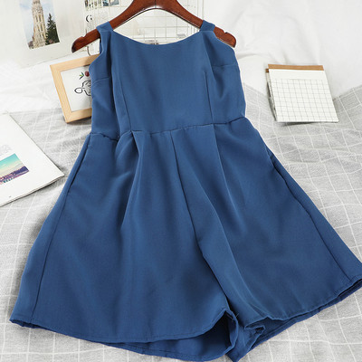 Model nou de salopete scurte de dama cu bretele subtiri in mai multe culori