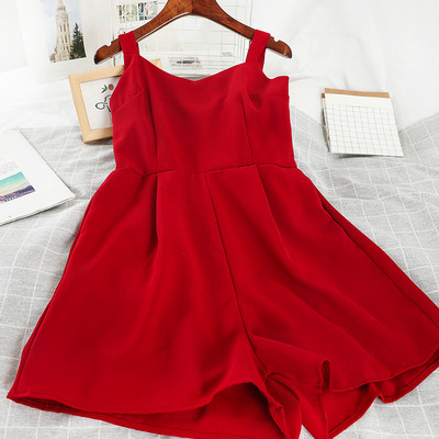 Model nou de salopete scurte de dama cu bretele subtiri in mai multe culori