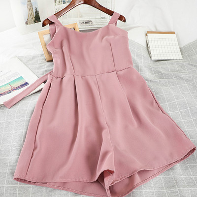 Model nou de salopete scurte de dama cu bretele subtiri in mai multe culori