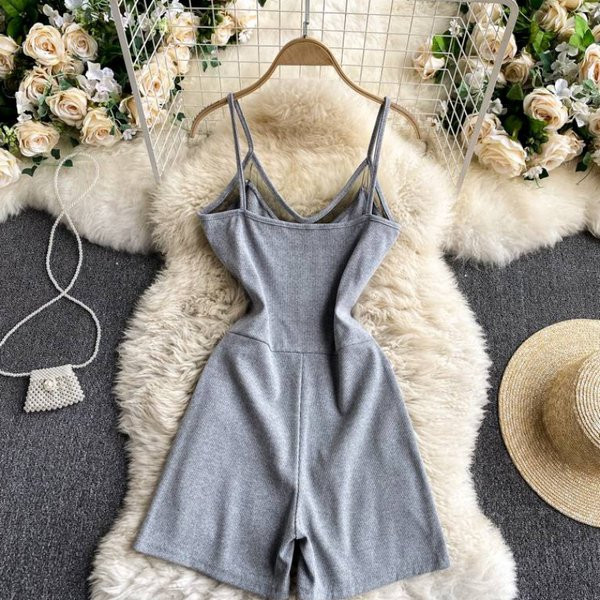 Salopeta scurta de dama cu bretele subtiri in mai multe culori