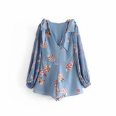 Salopeta scurta lata pentru femei cu model floral