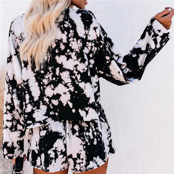 Set de bluză și pantaloni scurți de damă de ultimă generație cu cravate