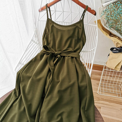 Salopeta de dama moderna cu curea si bretele subtiri in diferite culori