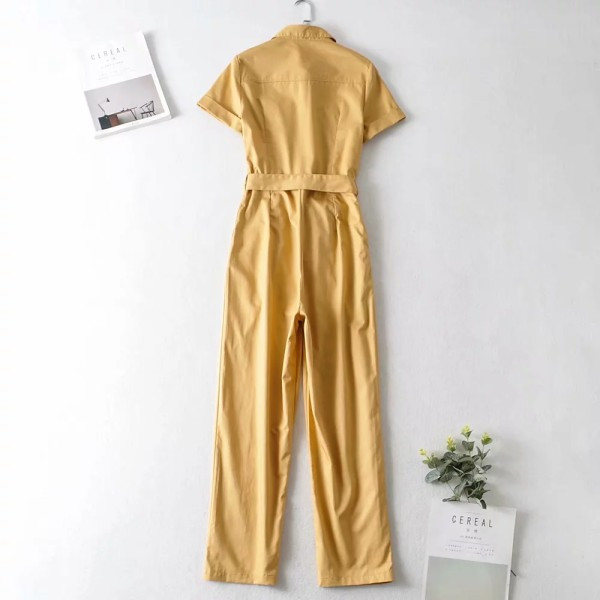 Καθημερινή ολόσωμη  φόρμα με ζώνη και τσέπες