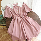 Salopeta casual dama cu talie elastica si nasturi