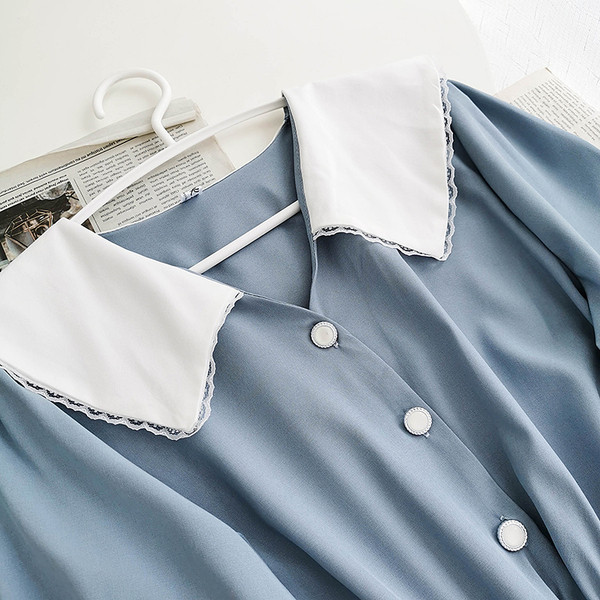 Salopeta casual dama cu talie elastica si nasturi