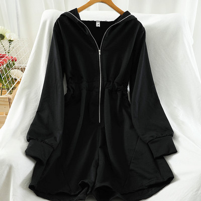 Salopeta de dama cu talie elastica si fermoar in mai multe culori