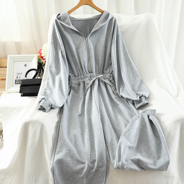 Salopeta lunga de dama cu fermoar si sireturi