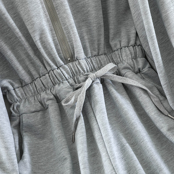 Salopeta lunga de dama cu fermoar si sireturi