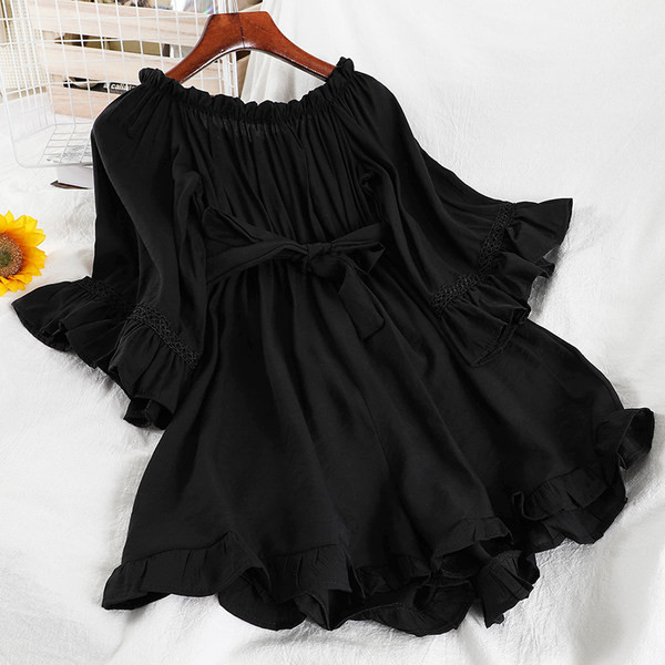 Ženski moderan kombinezon sa 3/4 rukavima i vezom u više boja