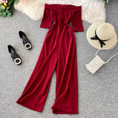 Salopeta lunga de dama model nou cu decolteu barca si maneci 3/4