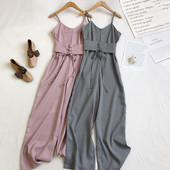 Salopete de dama actuale cu bretele si cravate subtiri