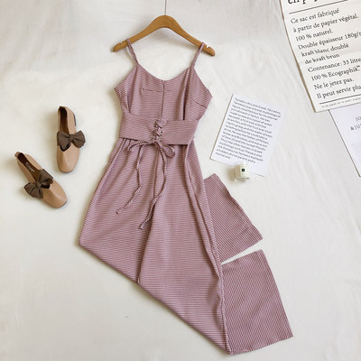 Salopete de dama actuale cu bretele si cravate subtiri